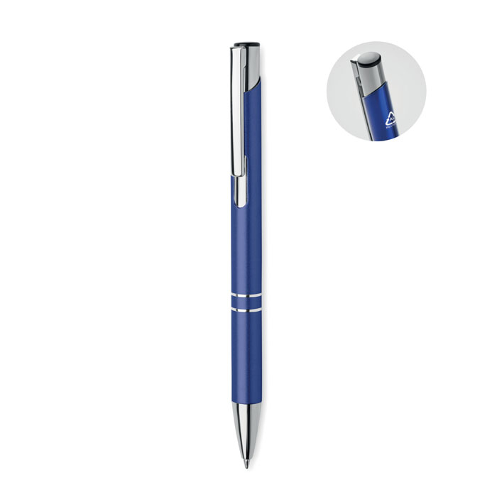 Stylo à bille personnalisé en alu recyclé Bleu royal